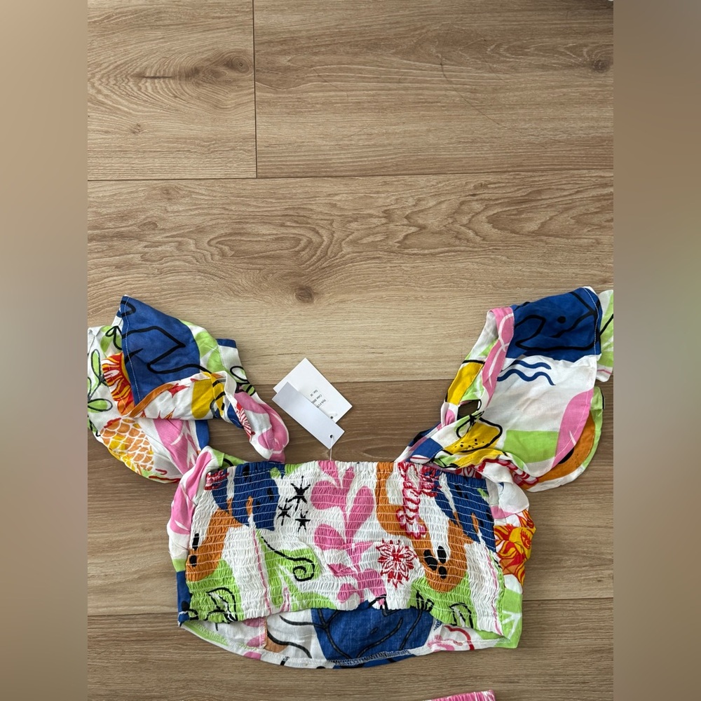 Colorful Floral WOMEN’s Top & Maxi skirt size Medium - Picture 8 of 10